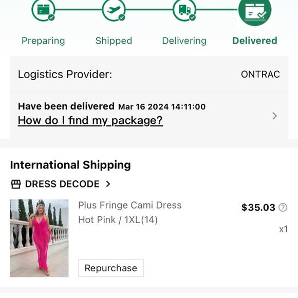 NEW Shein hot pink fringe cami dress with bodysuit - Picture 5 of 5